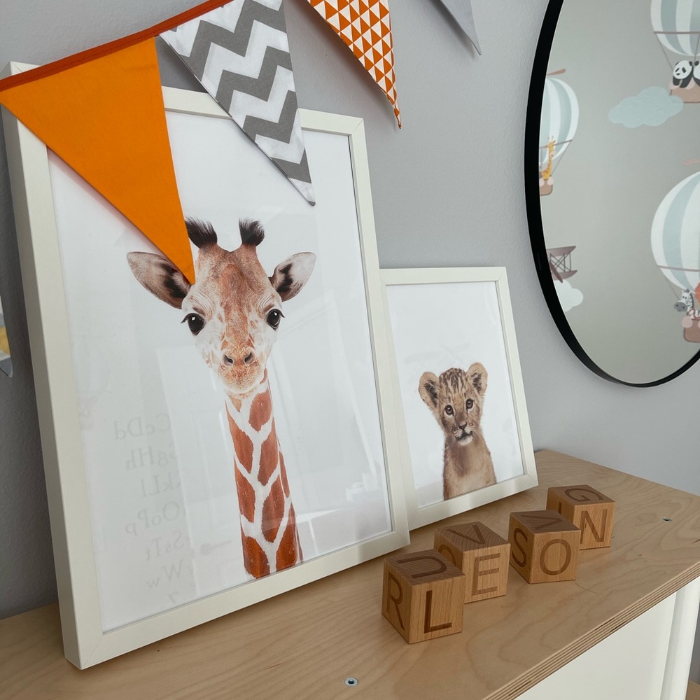 Colorful Cotton Bunting Flags – Nursery/Playroom Decor - 11 FLAGS